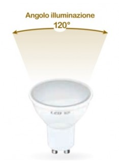 LAMPADA LED GU10 E27 6W CALDA 3000K (E2621C)