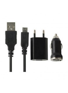 CARICATORE AUTO/CASA 3 IN 1 NERO (B-2016)