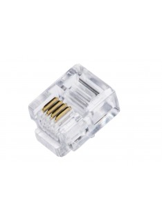 CONNETTORE PLUG TELEFONICO RJ11 6P4C (CONF.100PZ) (LKPL64)