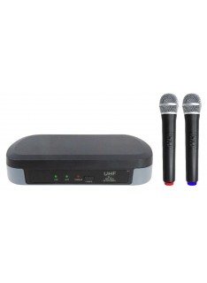 RADIOMICROFONO PALMARE DOPPIO UHF (SET 7302)