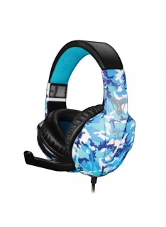 CUFFIE MICROFONO CAMOUFLAGE BLU (TM-FL1-CAMBLU) GAMING