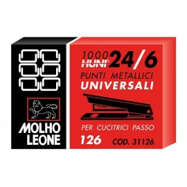 PUNTI METALLICI PASSO 126 CONF DA 10 PZ (1000 PUNTI TOTALI)