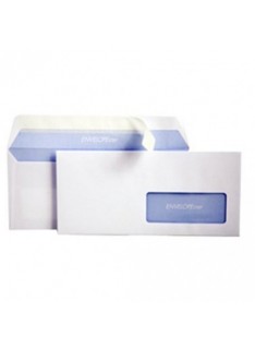 BUSTE BIANCHE 110X230MM C/FINESTRA 90GR + STRIP DA 500PZ