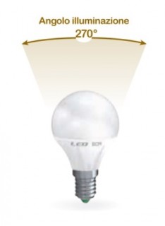 LAMPADA LED SFERA E14 6W FREDDA 6500K (E2577F)