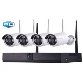 KIT SISTEMA DI SORVEGLIANZA NVR 4 CANALI WIRELESS + TELECAMERE (TC-1402IPW-KIT)