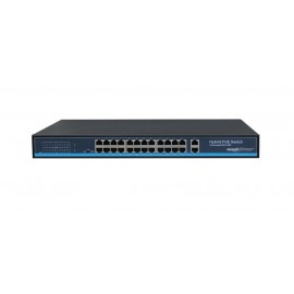 SWITCH RETE 24 PORTE 10/100 MBPS + 2 GIGABIT POE (SW-UF24P2GV-072)