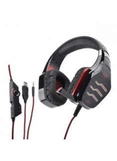 CUFFIA CON MICROFONO GT 86R LED ROSSO GAMING