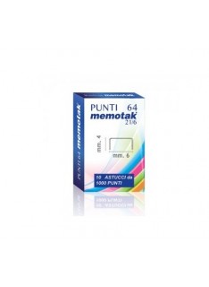 PUNTI METALLICI UNIVERSALI 6/4 - CONF. DA 10 PZ (1000 PUNTI TOTALI)