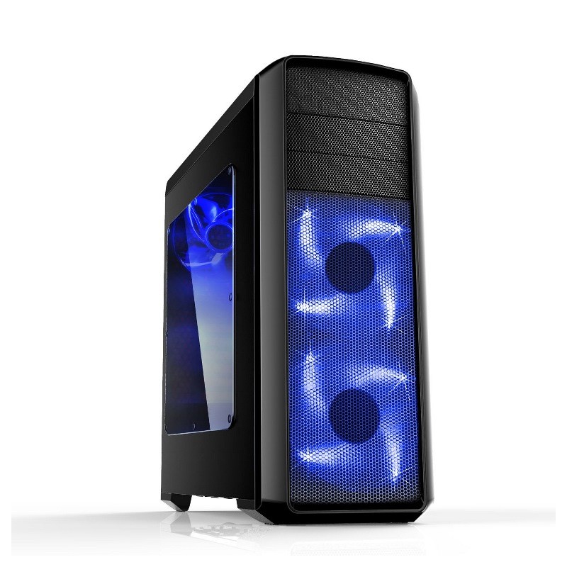 CASE GAMING PATRIOT B2 ITGCPA02B - VENTOLE BLU - NO ALIMENTATORE - NERO