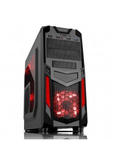 CASE GAMING INVADER R03 ITGCR03 - VENTOLA ROSSA - NO ALIMENTATORE - NERO/ROSSO
