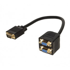 CAVO SPLITTER VGA 1 CON MASCHIO E 2 FEMMINA VGA (LKADAT06)