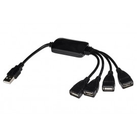 HUB 4 PORTE USB CON CAVETTI (LKHUB24C)