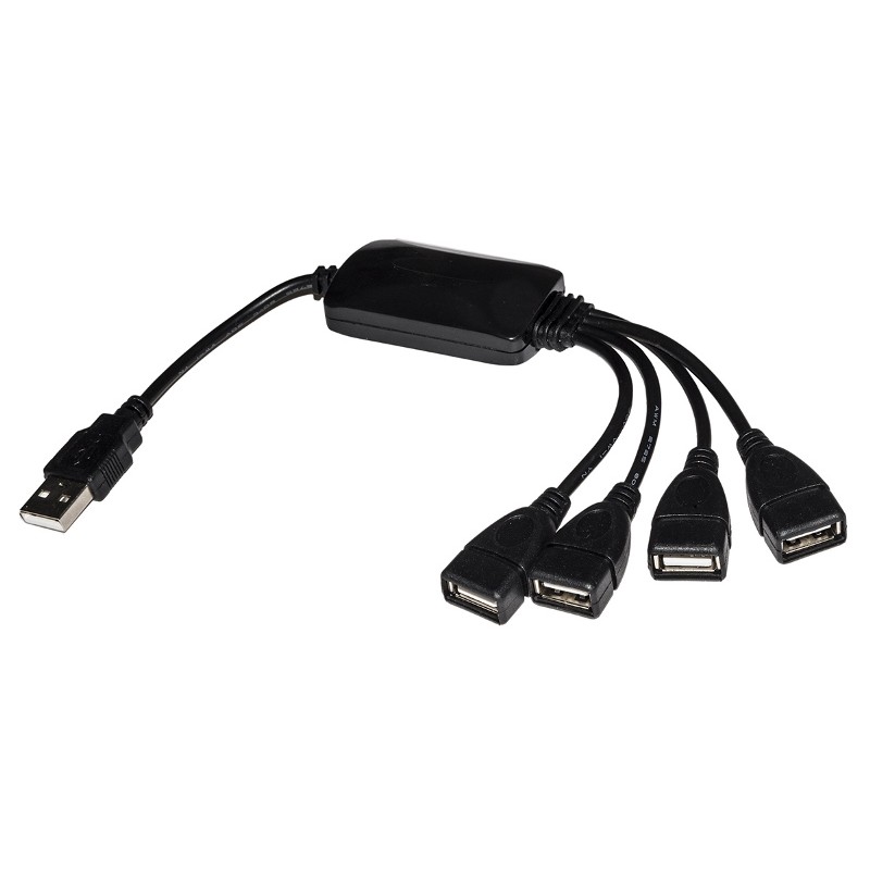 HUB 4 PORTE USB CON CAVETTI (LKHUB24C)