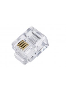 COONETTORE PLUG TELEFONICO RJ11 6P4C (CONF.100PZ) (LKPL64)