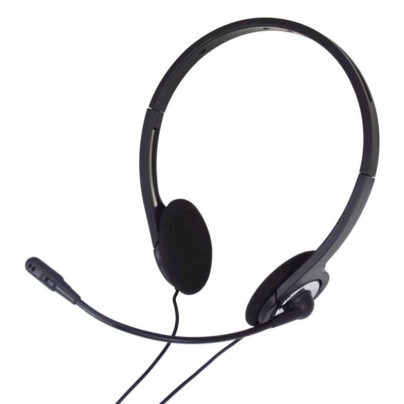 CUFFIA CON MICROFONO PC 001 NERO