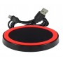 WIRELESS CHARGER QI 76 - RICARICA WIRELESS - NERO/ROSSO