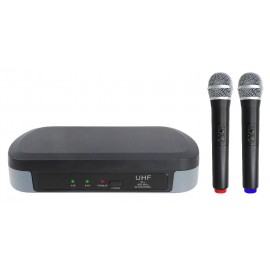 RADIOMICROFONO PALMARE DOPPIO UHF (SET 7302)