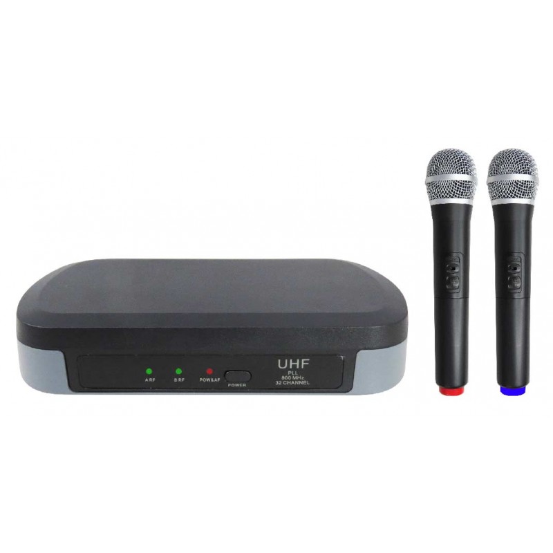 RADIOMICROFONO PALMARE DOPPIO UHF (SET 7302)