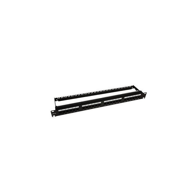 PANNELLO PATCH 24 PORTE MODULARE PERRACK 19" BLACK (PP00UTP24000)