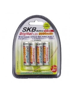 BATTERIE RICARICABILI STILO "AA" 2500MAH CONF. 4PZ (38195055)