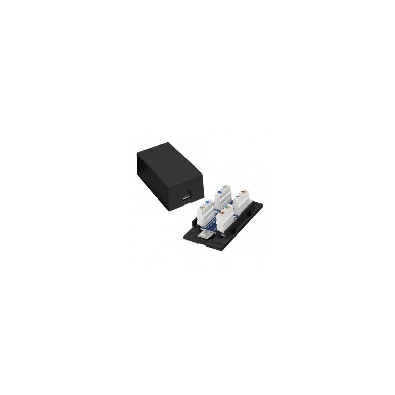 BOX DI GIUNZIONE IN PLASTICA PER UTP CAT. 6 NERO (NW-PBJU6-BK)