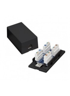 BOX DI GIUNZIONE IN PLASTICA PER UTP CAT. 6 NERO (NW-PBJU6-BK)