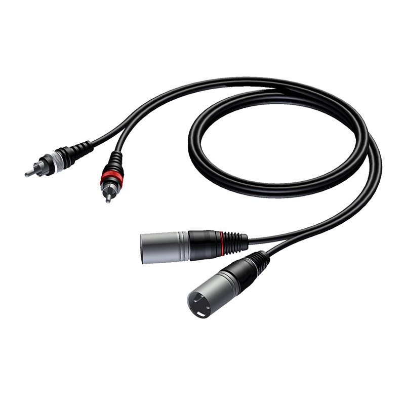 CAVO AUDIO 2x XLR M / 2x RCA M (CAB 701-3) 3MT