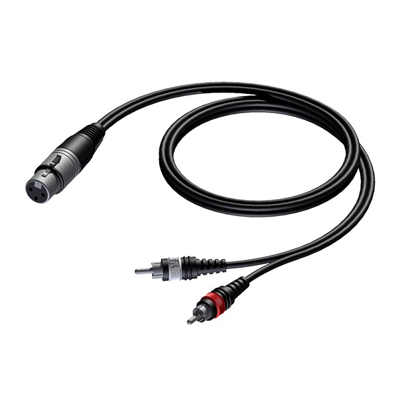 CAVO AUDIO XLR F / 2xRCA M (CAB 704-3) 3MT