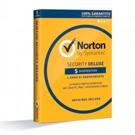 SOFTWARE NORTON SECURITY DELUXE 2019 - 5 DISPOSITIVI - 1 ANNO