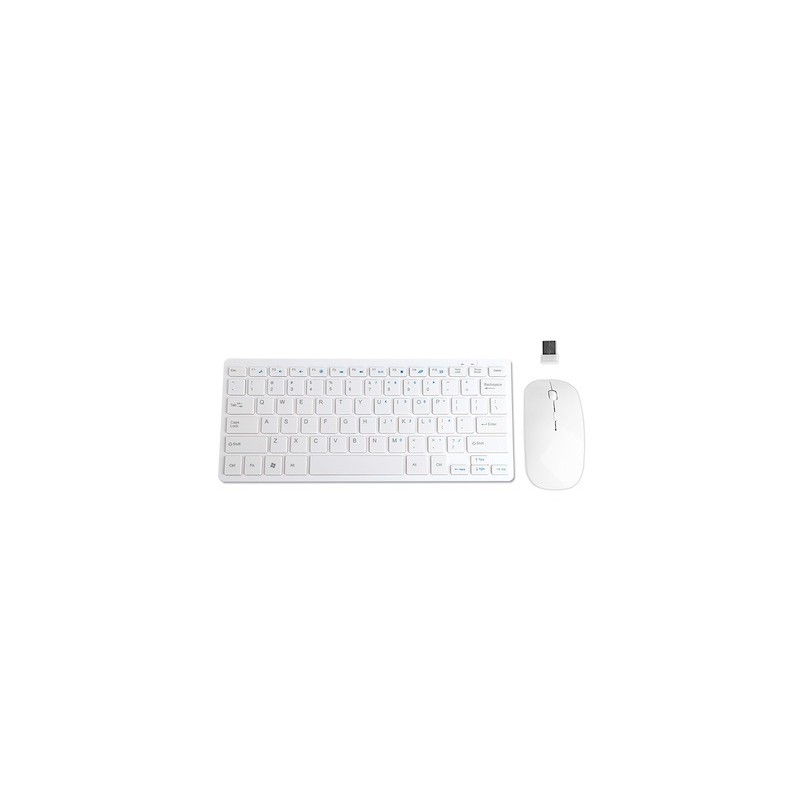 MINI TASTIERA + MOUSE WIRELESS BIANCO