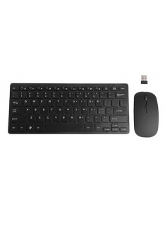 MINI TASTIERA + MOUSE WIRELESS NERO