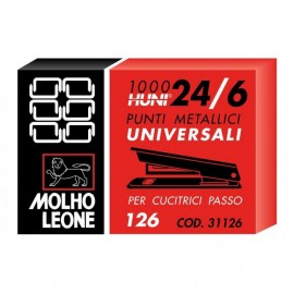 PUNTI METALLICI PASSO 126 CONF DA 10 PZ (1000 PUNTI TOTALI)