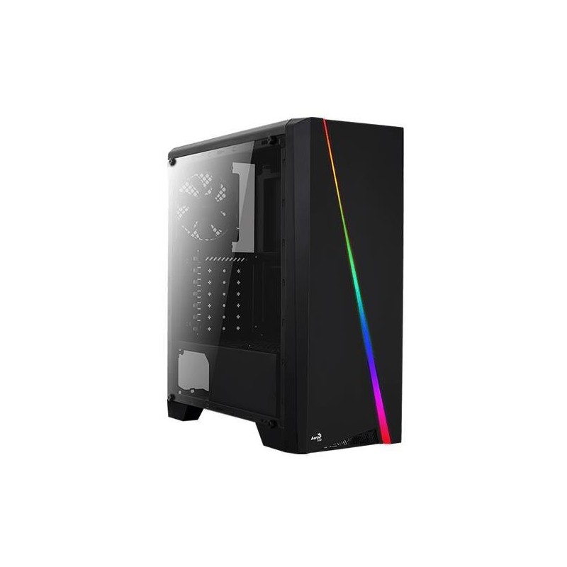 CASE CYLON RGB VETRO TEMPERATO (AEROPGSCYLON-TG-BK) NERO