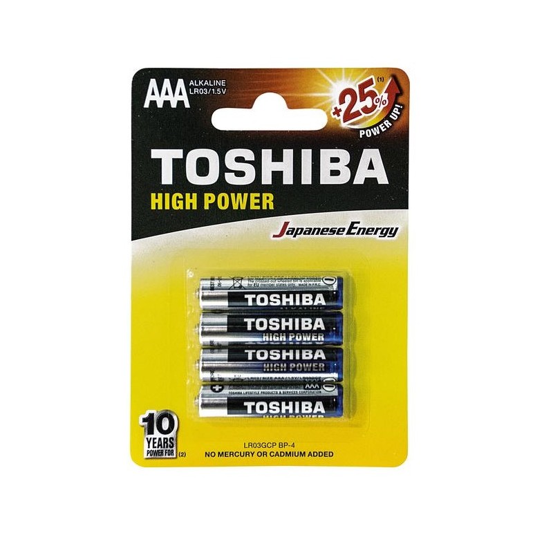 BATTERIE ALCALINE MINISTILO LR03 AAA CONF.4 PZ (TOS03)
