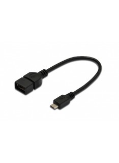 CAVO OTG USB FEMMINA A MICRO USB MASCHIO - 2O CM (AK300309002S)