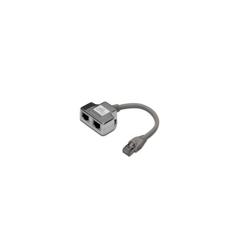 SDOPPIATORE SCHERMATO 5E 2 LINEE RJ45 (DN-93904)