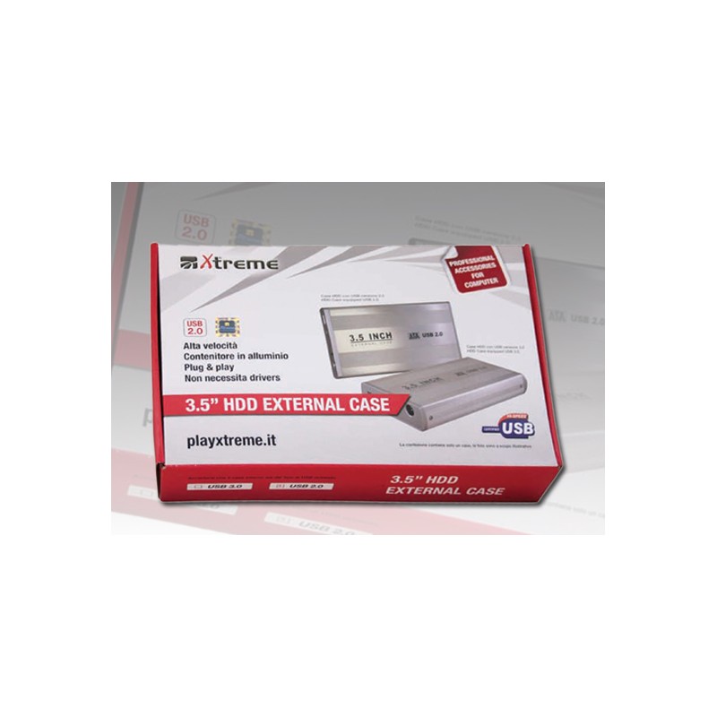BOX ESTERNO 3.5" (29010) SATA USB 2.0 SILVER