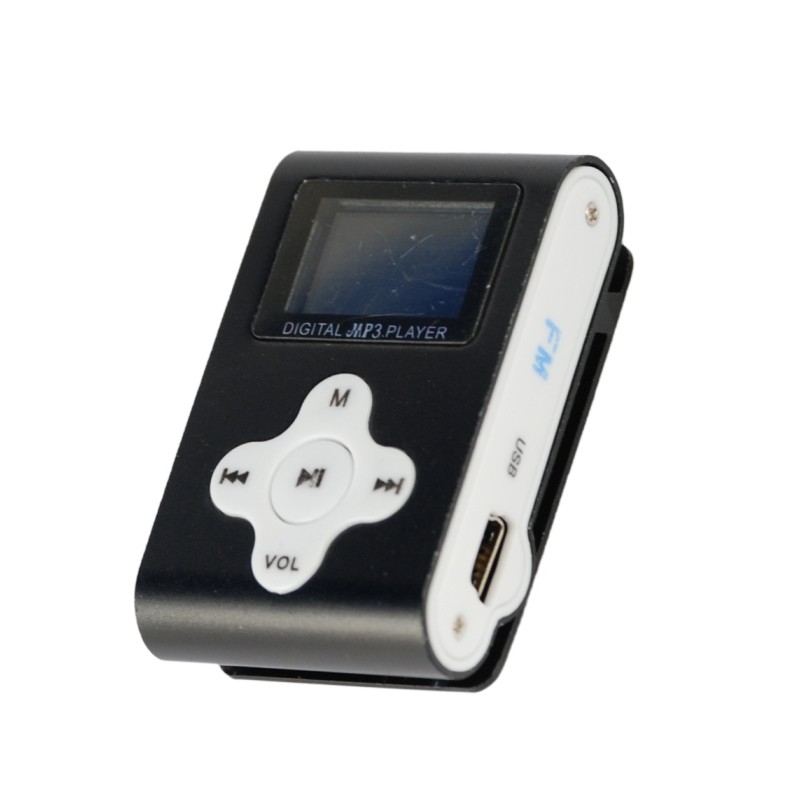 LETTORE MP3 CON TF CARD 8 GB E FM RADIO NERO (27611)