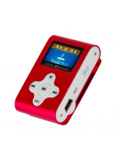 LETTORE MP3 CON TF CARD 8 GB E FM RADIO ROSSO (27611R)