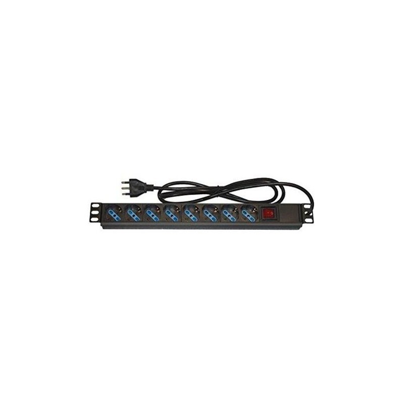 MULTIPRESA DA RACK 19" 8 PRESE UNI CON SPINA ITA 16A (LK10051)