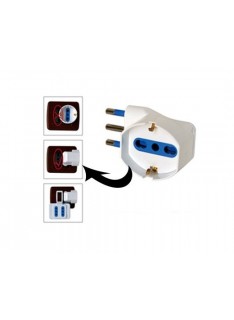 ADATTATORE SPINA 16A SCHUKO 90° SALVASPAZIO