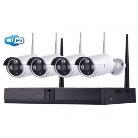 KIT SISTEMA DI SORVEGLIANZA NVR 4 CANALI WIRELESS + TELECAMERE (TC-1402IPW-KIT)