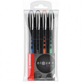PENNA ROLLER BLACK+ - ASSORTITO - 0,5MM - CONF. 4 PZ