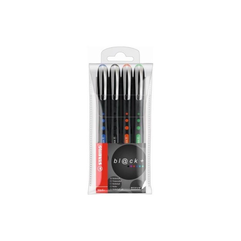 PENNA ROLLER BLACK+ - ASSORTITO - 0,5MM - CONF. 4 PZ