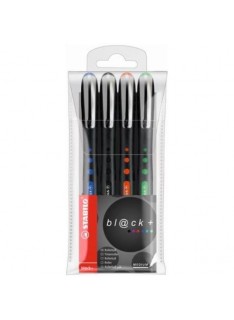 PENNA ROLLER BLACK+ - ASSORTITO - 0,5MM - CONF. 4 PZ