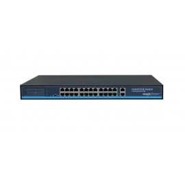 SWITCH RETE 24 PORTE 10/100 MBPS + 2 GIGABIT POE (SW-UF24P2GV-072)