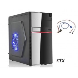 CASE TX-662 MATX ALIMENTATORE 550W + PORTA USB 3.0 - NERO / ROSSO