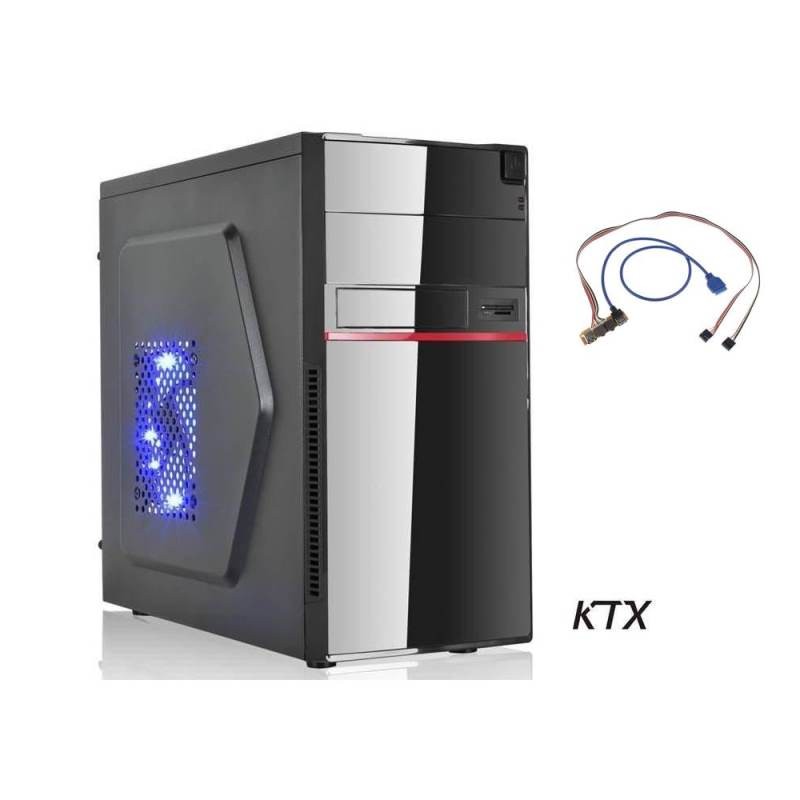 CASE TX-662 MATX ALIMENTATORE 550W + PORTA USB 3.0 - NERO / ROSSO