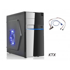 CASE TX-663 MATX ALIMENTATORE 550W + PORTA USB 3.0 - NERO / BLU