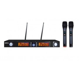 RADIOMICROFONO DOPPIO PALMARE UHF (SET 7822) DOPPIO 740/790 MHZ